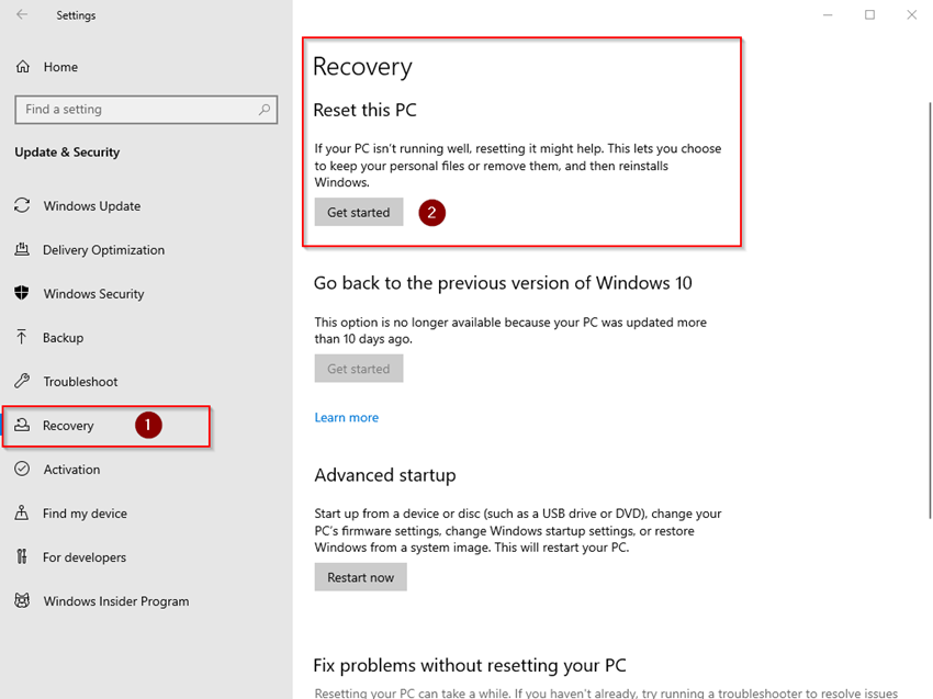 How to reset your Windows 10 device